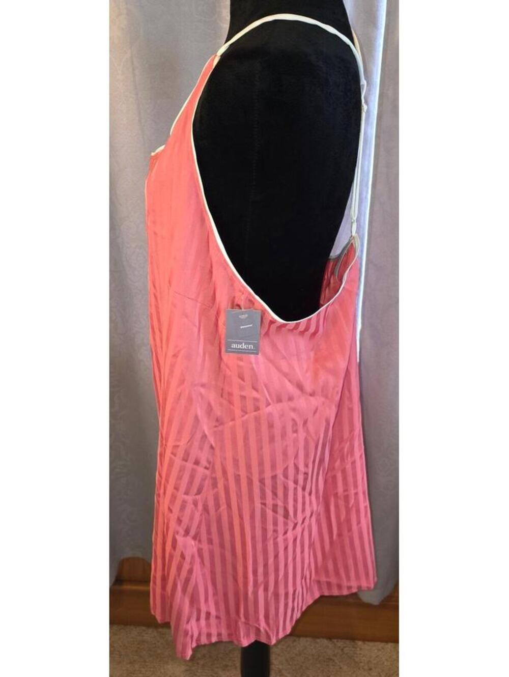 Auden Luxery Collection Shadow Striped Satin Pajama Chemise XXL - BNWT - Picture 4 of 5